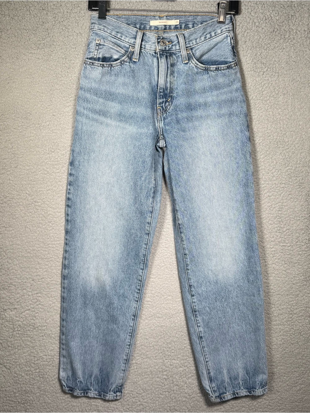 Levis 94 Baggy Wide Leg Jeans Women Medium Wash Blue Size 25